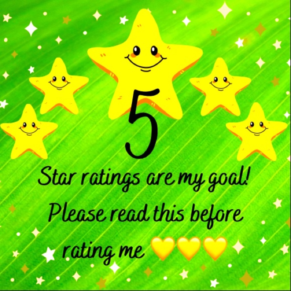 5⭐️ ratings are my goal!!